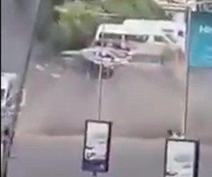 Взрыв у отеля, где остановился Макрон в Сирии. Видео — партнерский материал